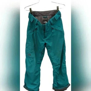 The North Face Women's Hyvent Green Insulated Fleece Lined Snow Pants Size Small